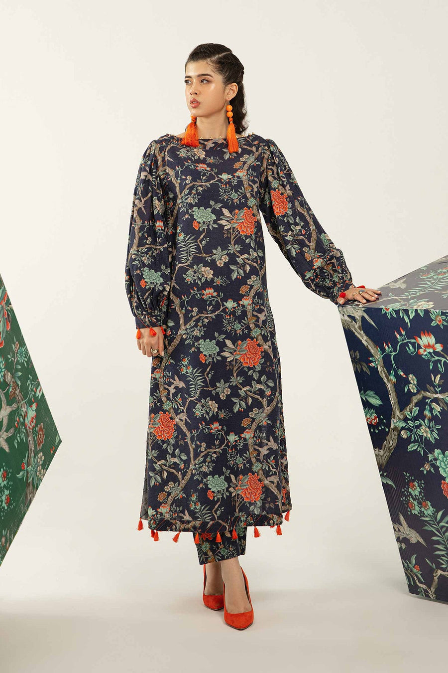 M.Basics by Maria.B Unstitched Printed Khaddar 2Pc Suit MB-US23-202-A