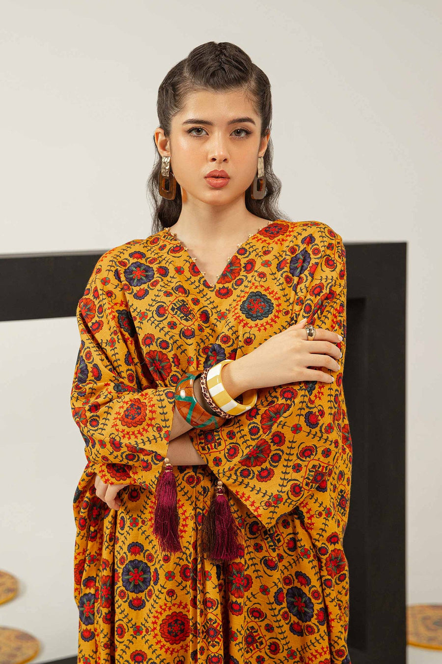 M.Basics by Maria.B Unstitched Printed Khaddar 2Pc Suit MB-US23-203-B