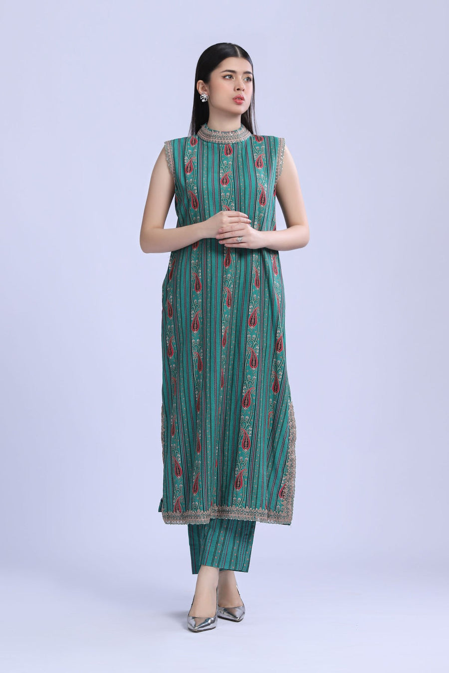 M.Basics by Maria.B Unstitched Embroidered Khaddar 2Pc Suit MB-US23-206-B