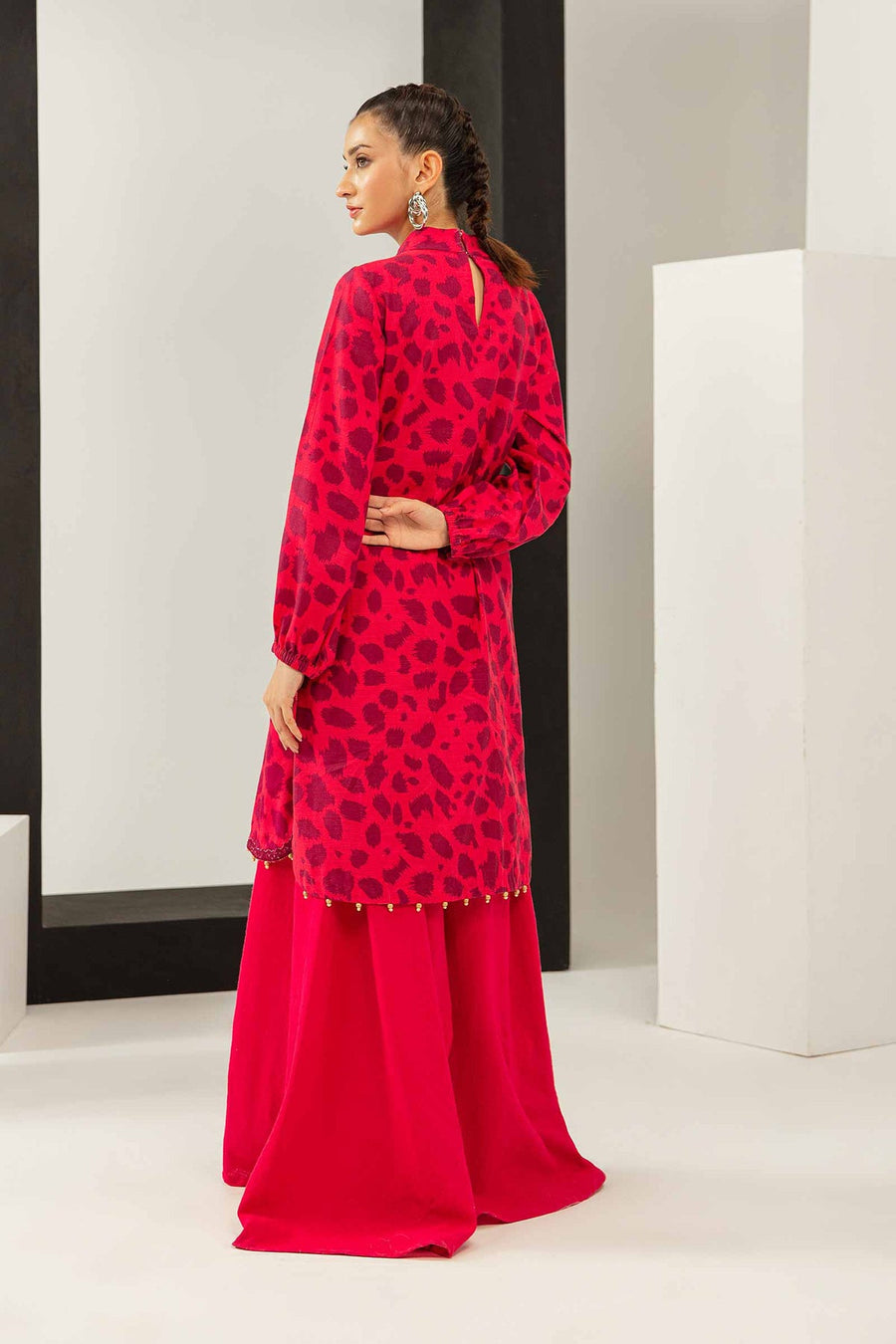 M.Basics by Maria.B Unstitched Embroidered Khaddar 3Pc Suit MB-US23-210-A