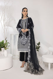 Monochrome by Humdum Unstitched Printed Lawn 3Pc Suit MC-01