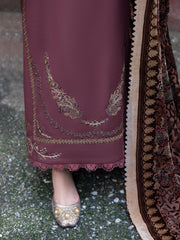 CELTS Mehmal Premium Embroidered Dhanak Unstitched 3Pc Suit MC-01