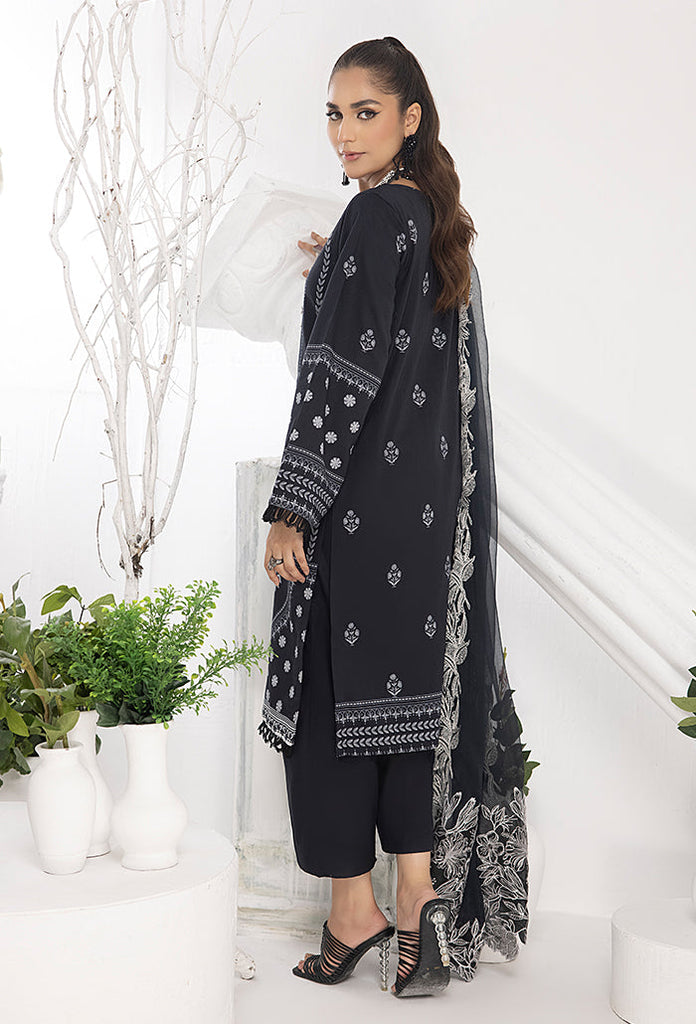 Monochrome by Humdum Unstitched Printed Lawn 3Pc Suit MC-02