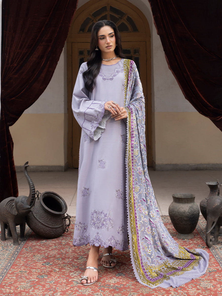 CELTS Mehmal Premium Embroidered Dhanak Unstitched 3Pc Suit MC-02