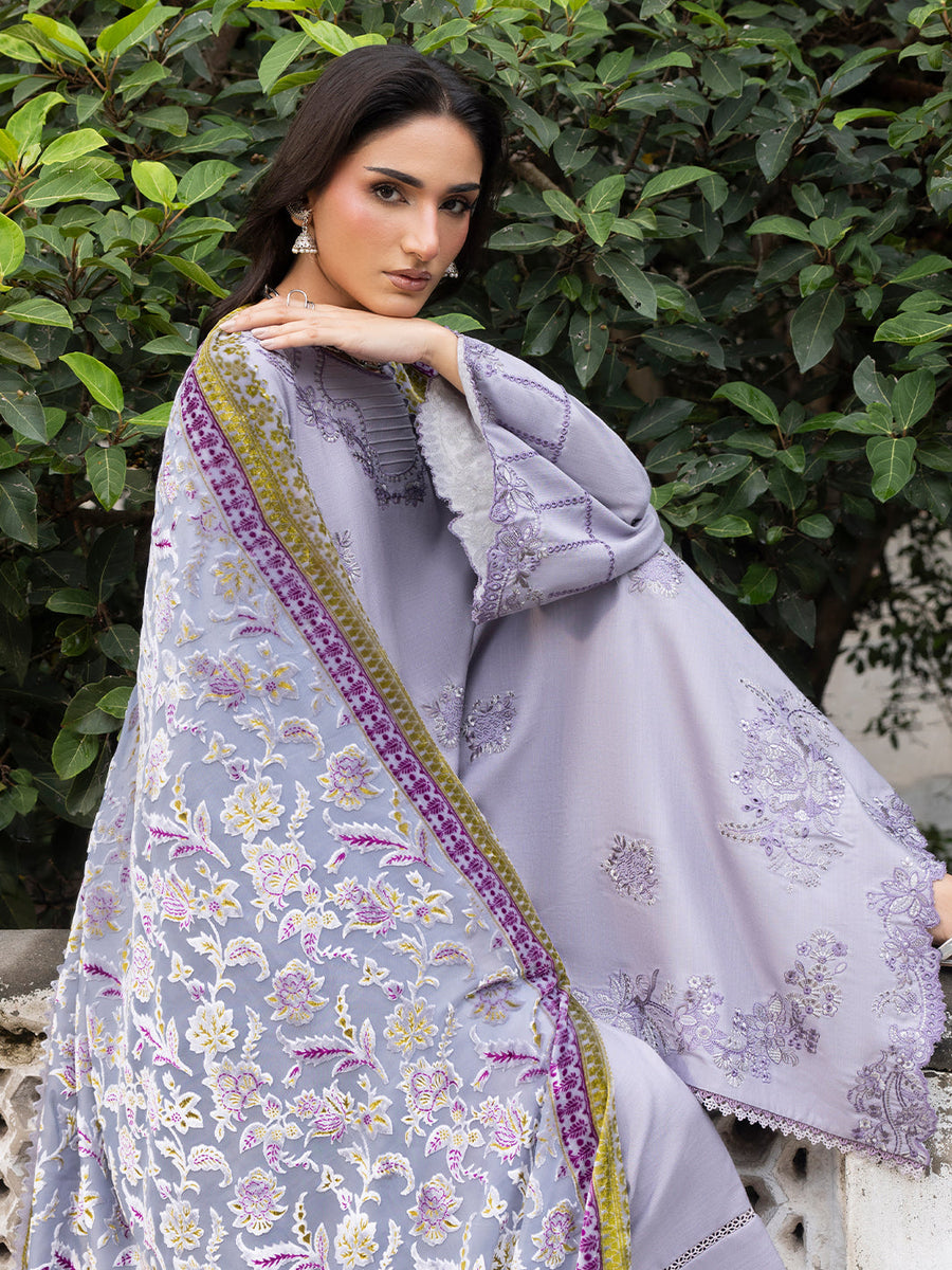 CELTS Mehmal Premium Embroidered Dhanak Unstitched 3Pc Suit MC-02