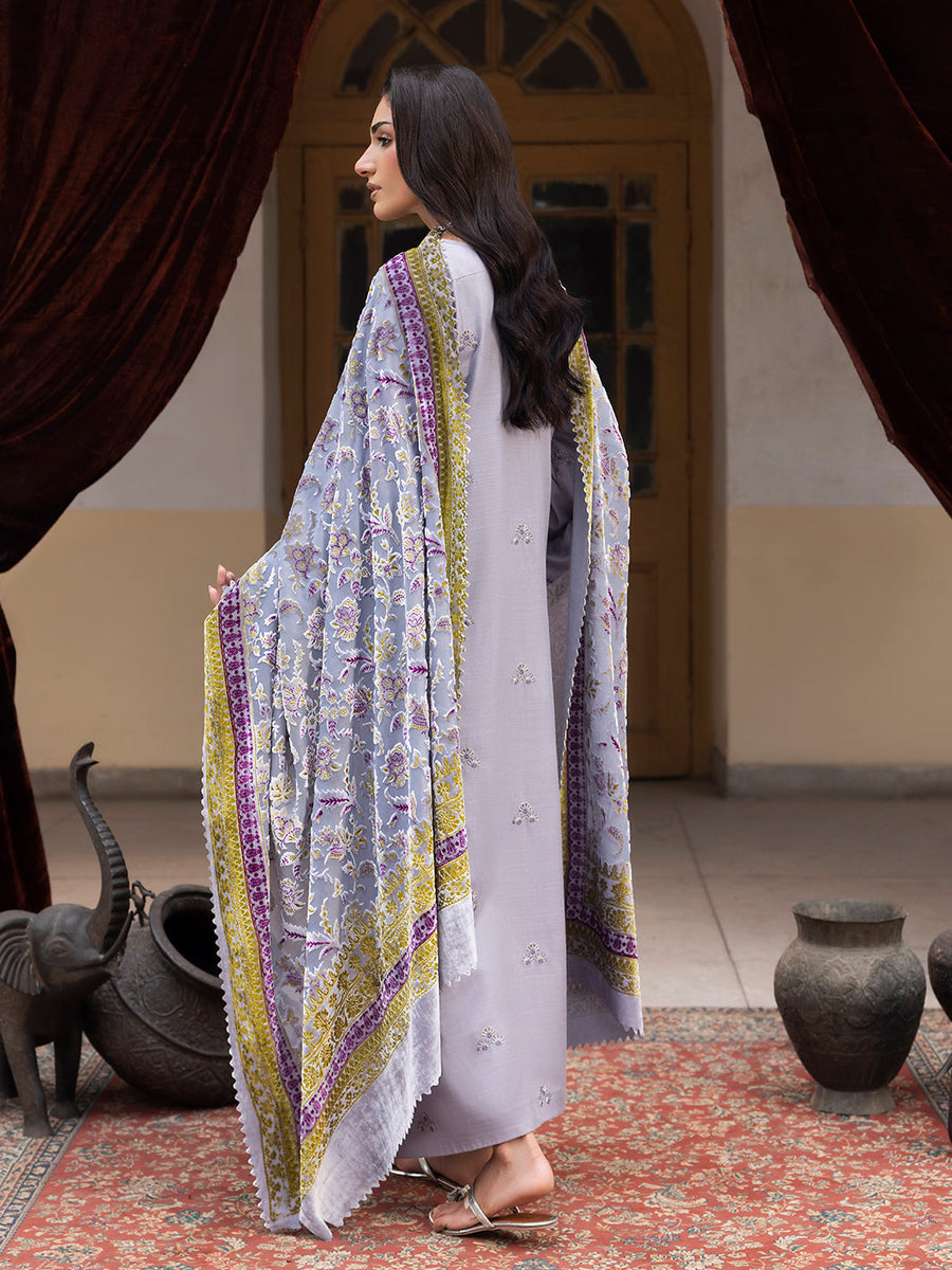 CELTS Mehmal Premium Embroidered Dhanak Unstitched 3Pc Suit MC-02