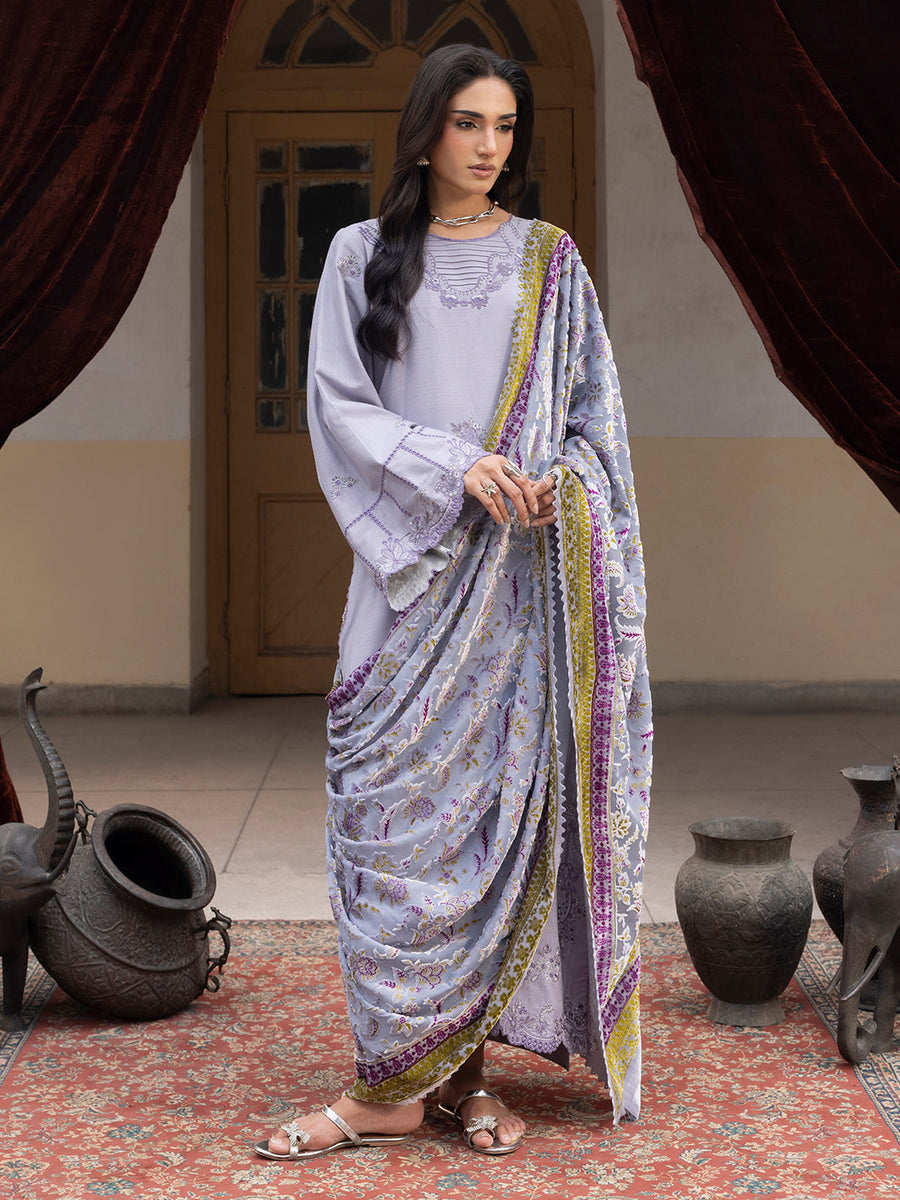 CELTS Mehmal Premium Embroidered Dhanak Unstitched 3Pc Suit MC-02