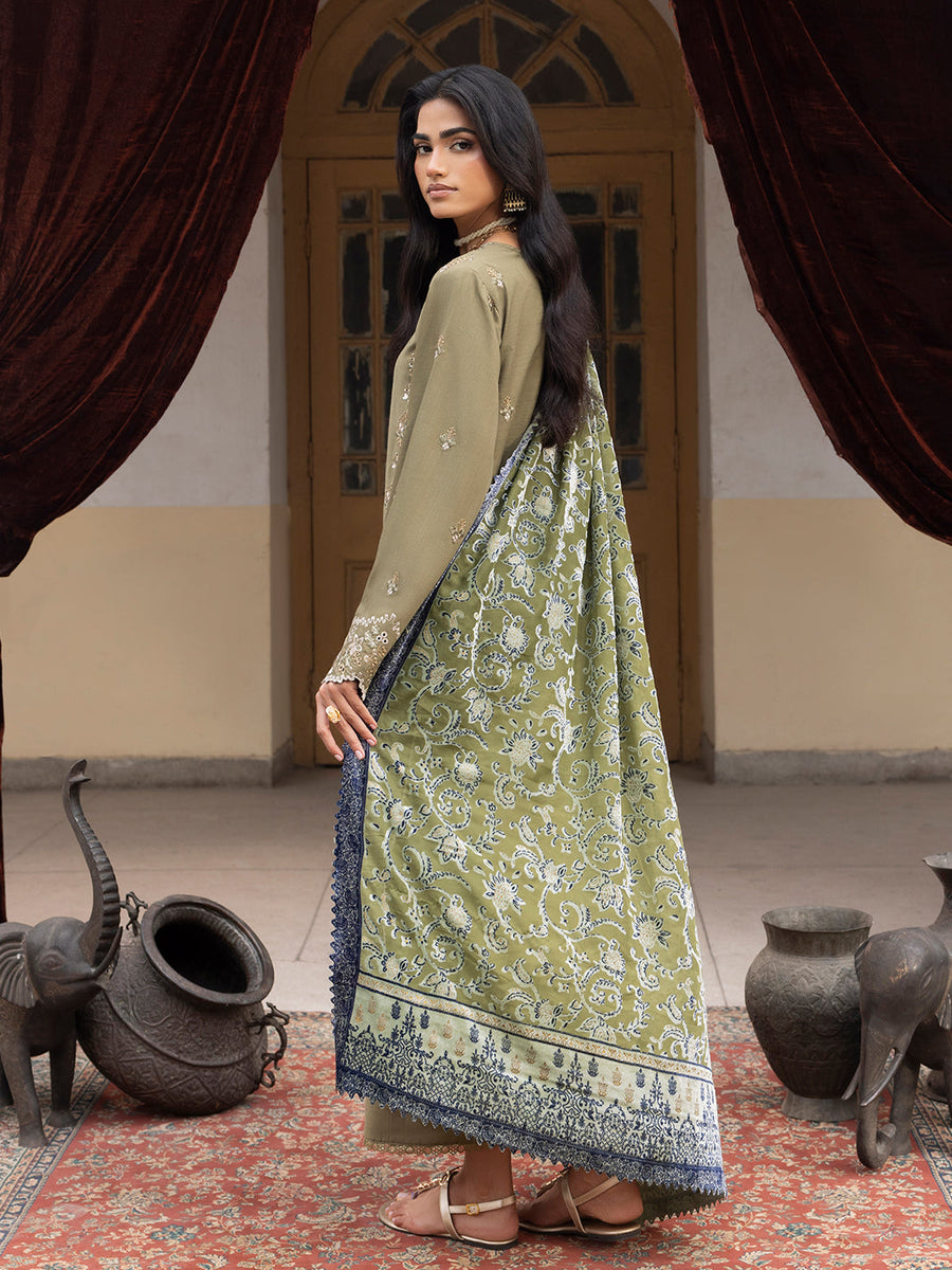 CELTS Mehmal Premium Embroidered Dhanak Unstitched 3Pc Suit MC-03