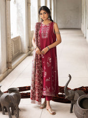 CELTS Mehmal Premium Embroidered Dhanak Unstitched 3Pc Suit MC-04