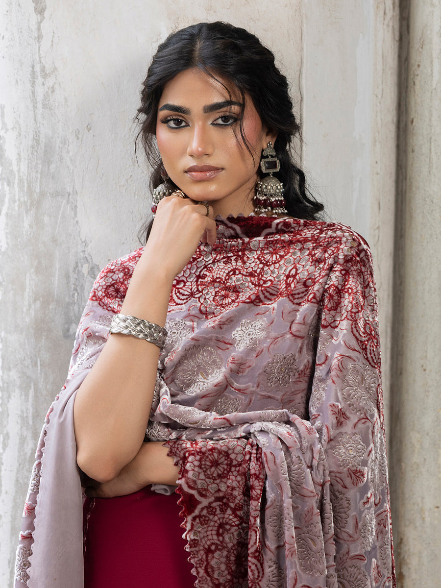 CELTS Mehmal Premium Embroidered Dhanak Unstitched 3Pc Suit MC-04