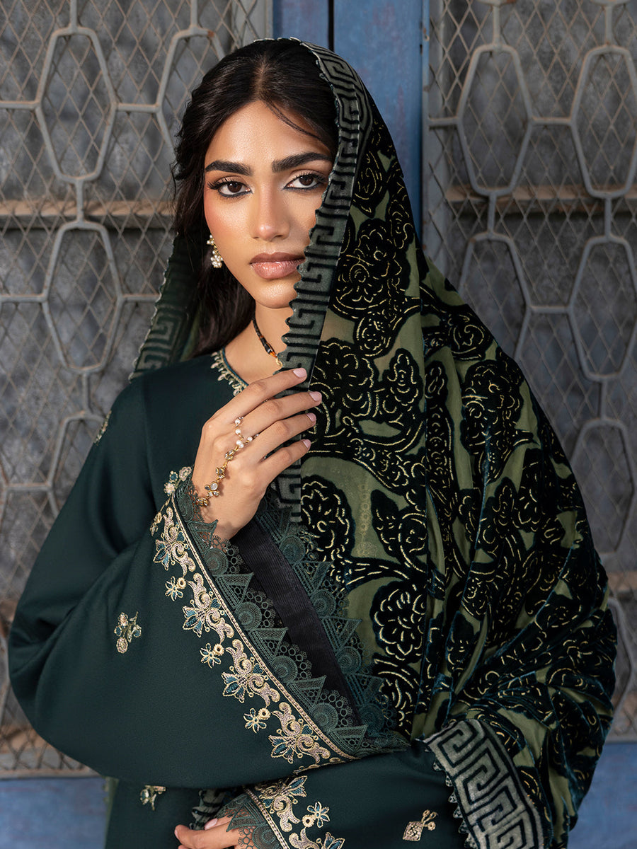 CELTS Mehmal Premium Embroidered Dhanak Unstitched 3Pc Suit MC-05