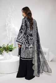Monochrome by Humdum Unstitched Printed Lawn 3Pc Suit MC-06