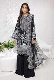 Monochrome by Humdum Unstitched Printed Lawn 3Pc Suit MC-06