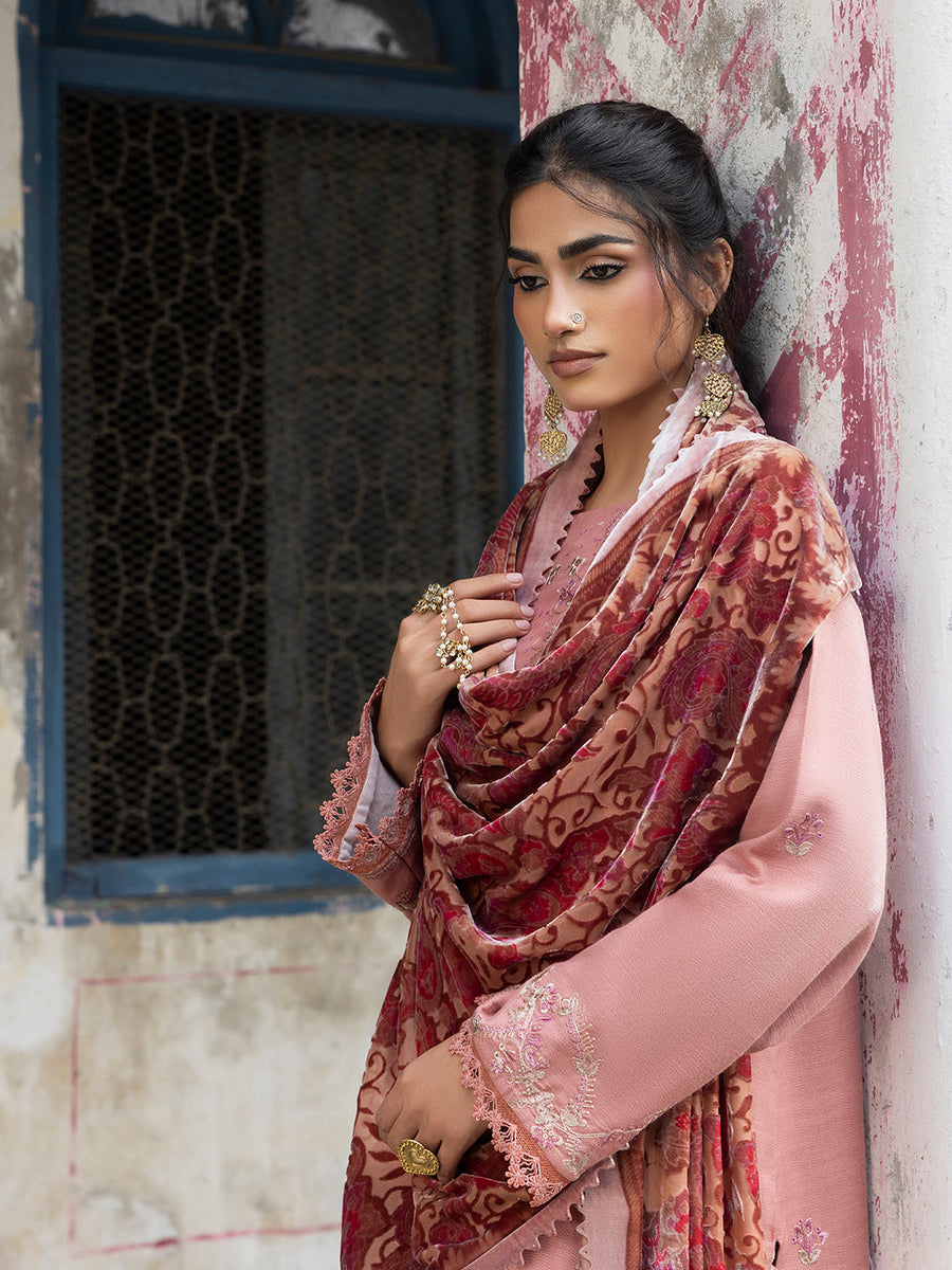 CELTS Mehmal Premium Embroidered Dhanak Unstitched 3Pc Suit MC-06