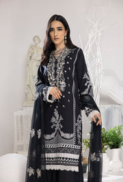 Monochrome by Humdum Unstitched Printed Lawn 3Pc Suit MC-07