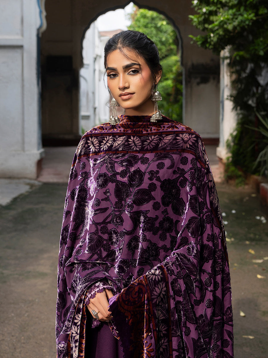 CELTS Mehmal Premium Embroidered Dhanak Unstitched 3Pc Suit MC-07