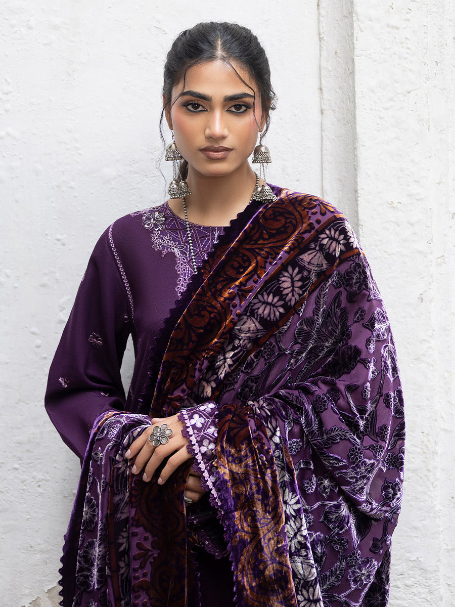 CELTS Mehmal Premium Embroidered Dhanak Unstitched 3Pc Suit MC-07