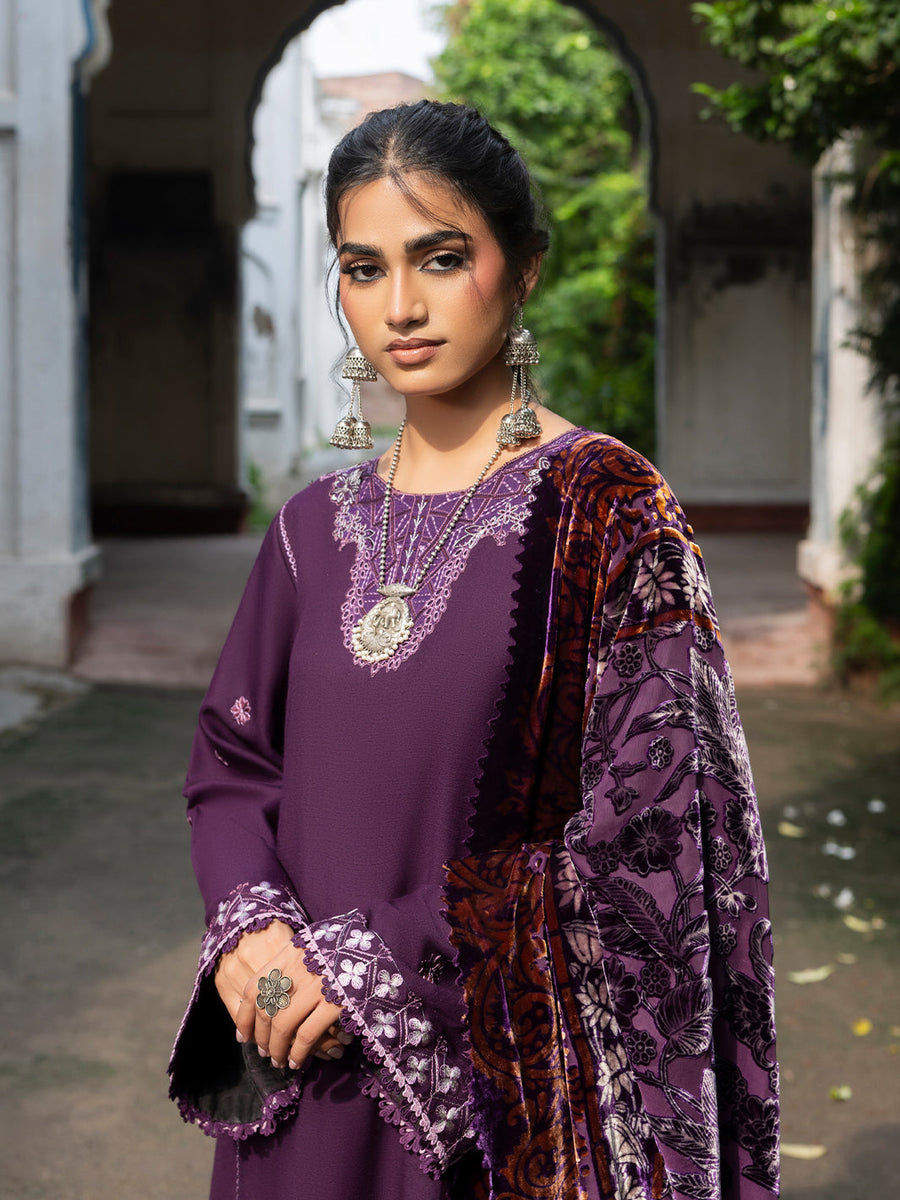 CELTS Mehmal Premium Embroidered Dhanak Unstitched 3Pc Suit MC-07