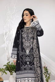 Monochrome by Humdum Unstitched Printed Lawn 3Pc Suit MC-08