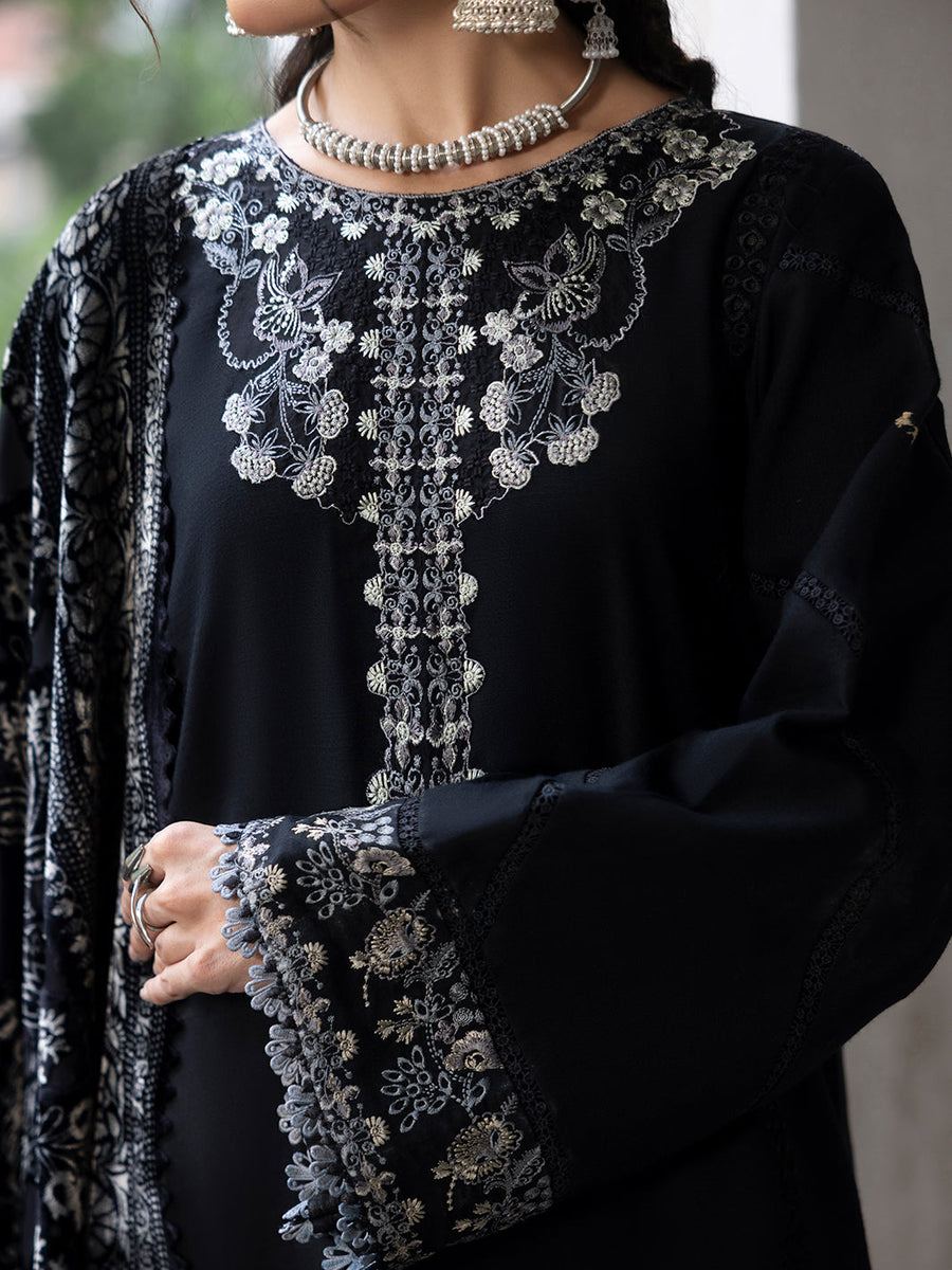 CELTS Mehmal Premium Embroidered Dhanak Unstitched 3Pc Suit MC-08