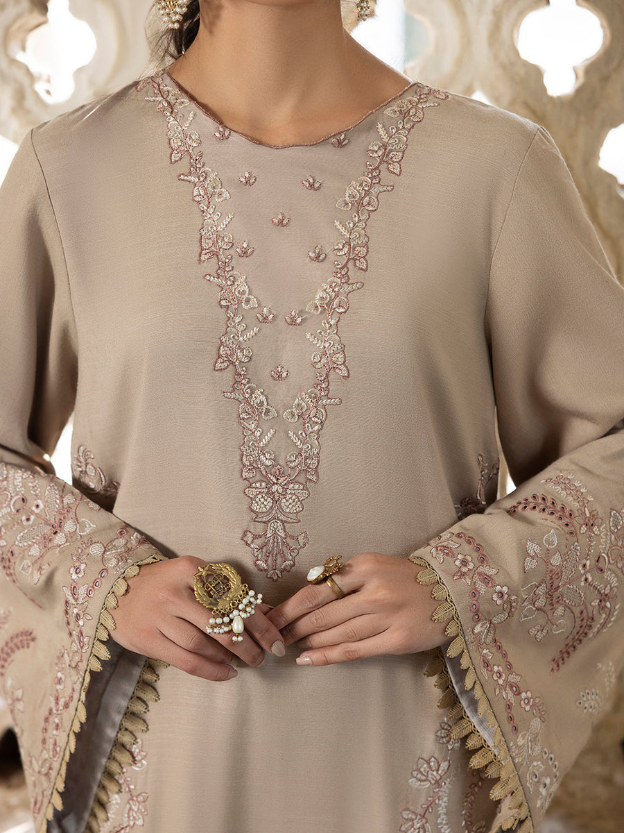 CELTS Mehmal Premium Embroidered Dhanak Unstitched 3Pc Suit MC-09