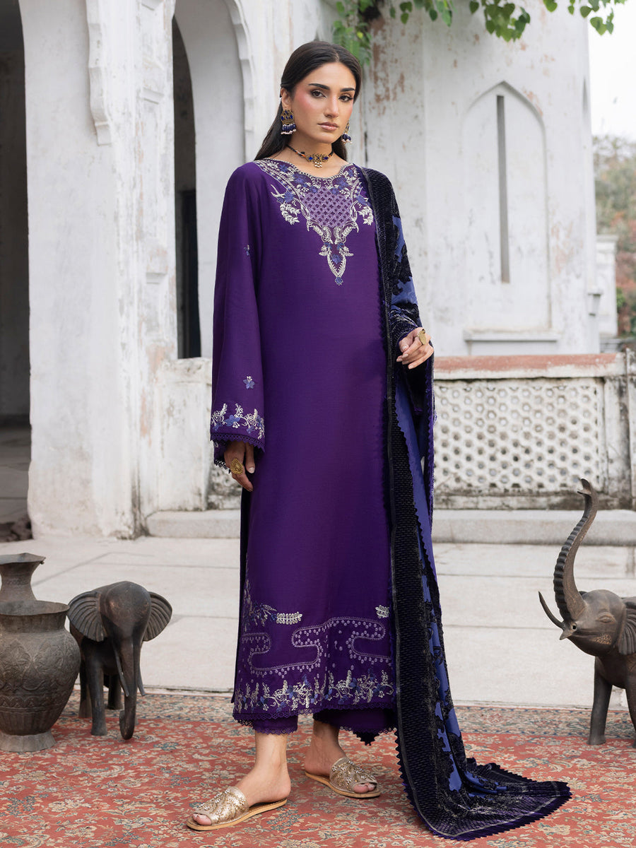 CELTS Mehmal Premium Embroidered Dhanak Unstitched 3Pc Suit MC-10