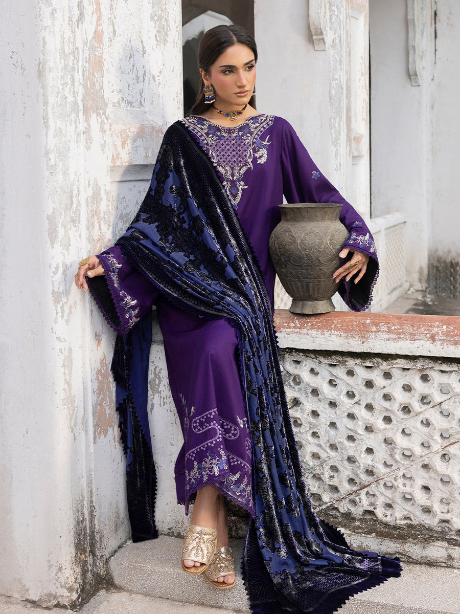CELTS Mehmal Premium Embroidered Dhanak Unstitched 3Pc Suit MC-10