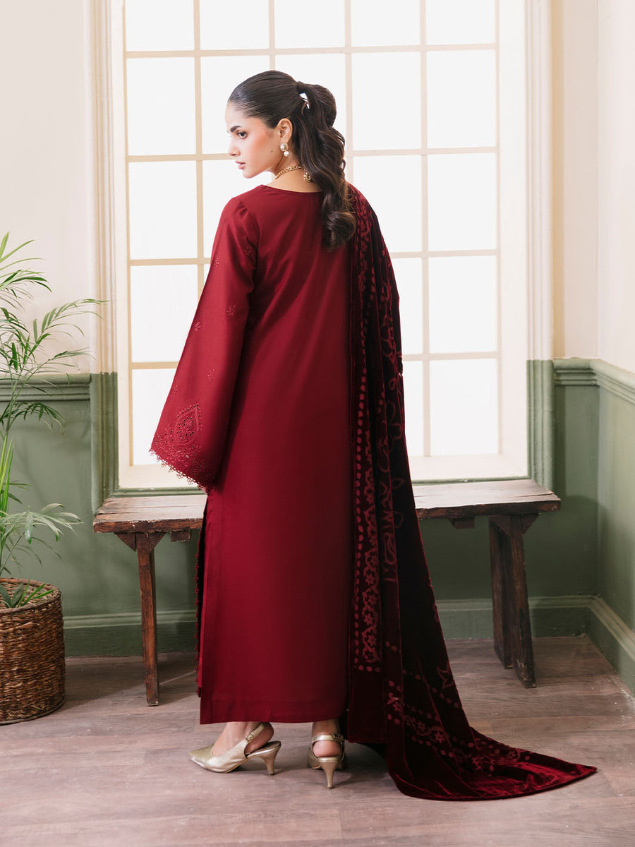 CELTS Mayal Premium Embroidered Dhanak Unstitched 3Pc Suit D-02