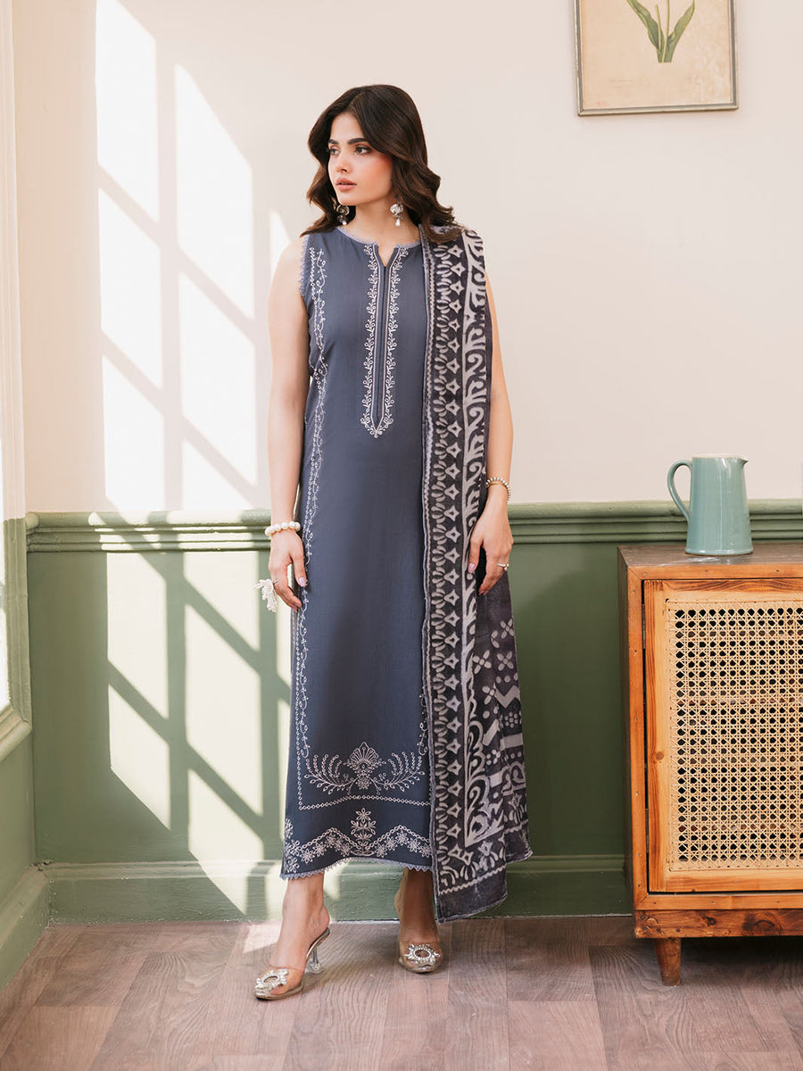 CELTS Mayal Premium Embroidered Dhanak Unstitched 3Pc Suit D-03