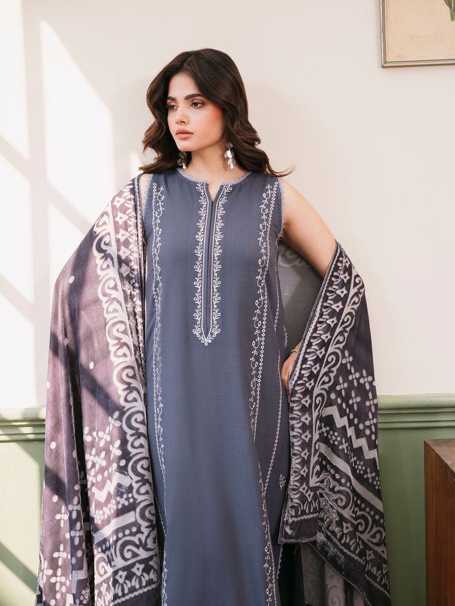 CELTS Mayal Premium Embroidered Dhanak Unstitched 3Pc Suit D-03