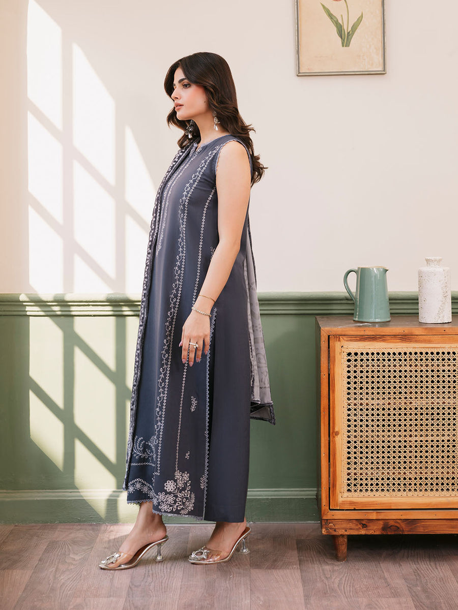 CELTS Mayal Premium Embroidered Dhanak Unstitched 3Pc Suit D-03
