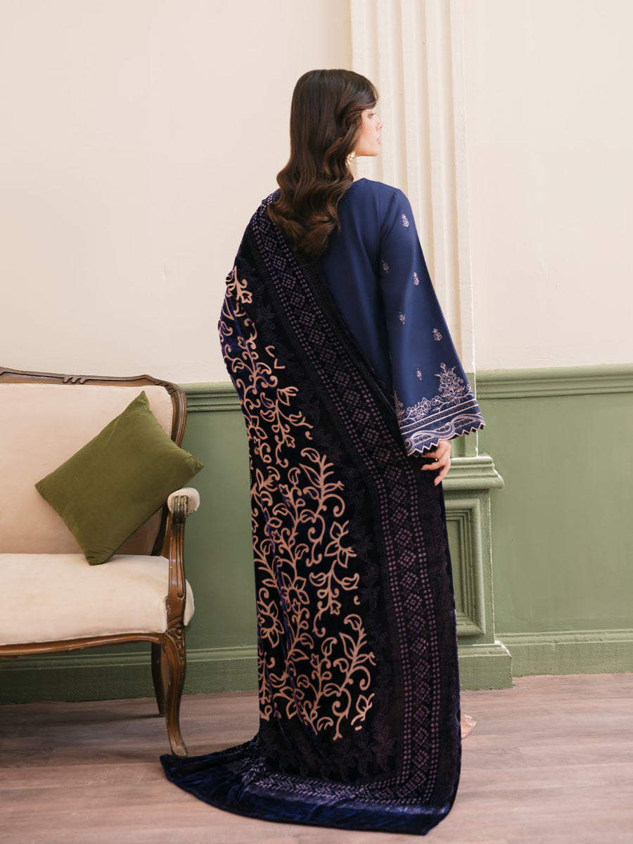 CELTS Mayal Premium Embroidered Dhanak Unstitched 3Pc Suit D-10