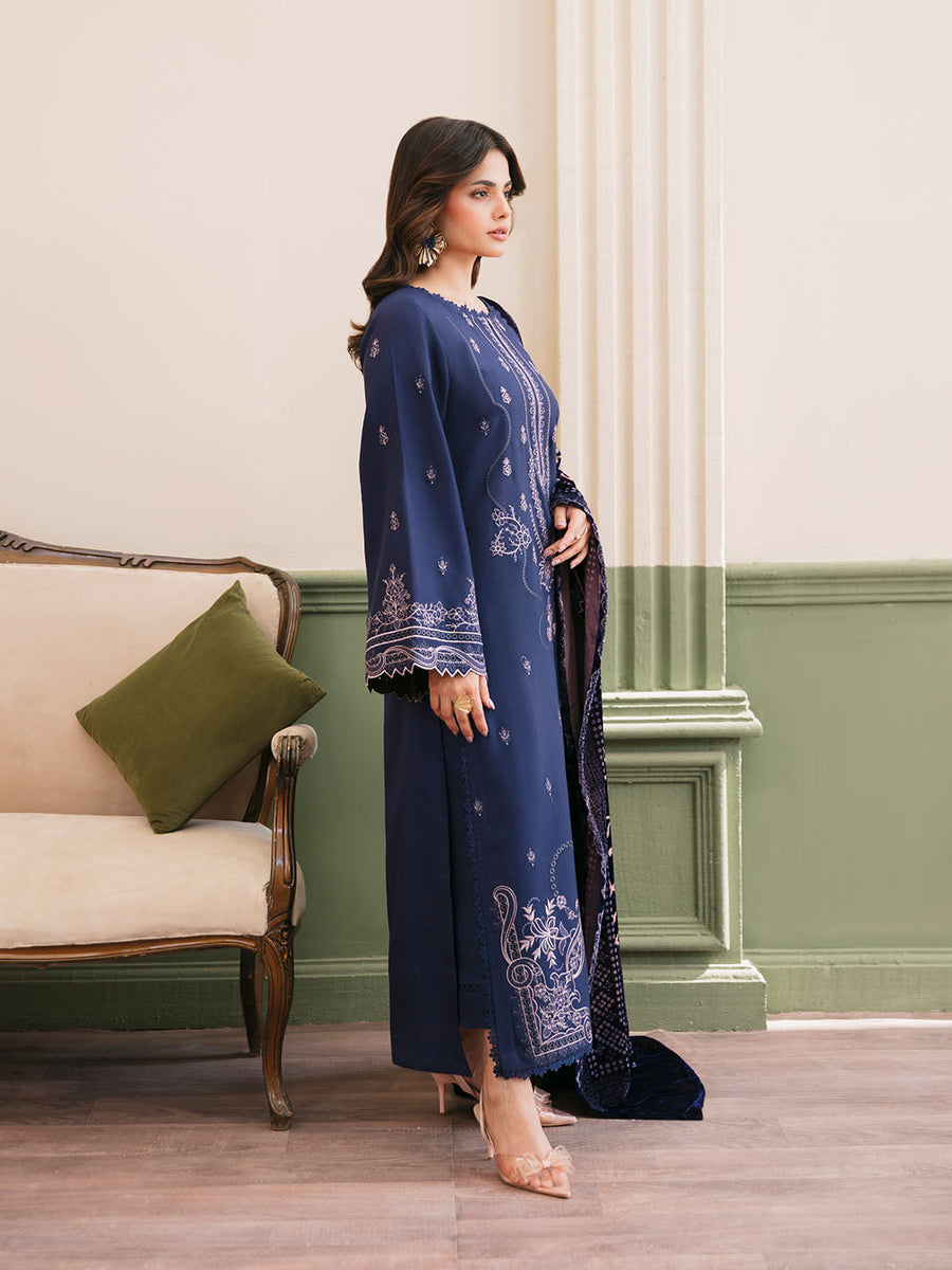 CELTS Mayal Premium Embroidered Dhanak Unstitched 3Pc Suit D-10