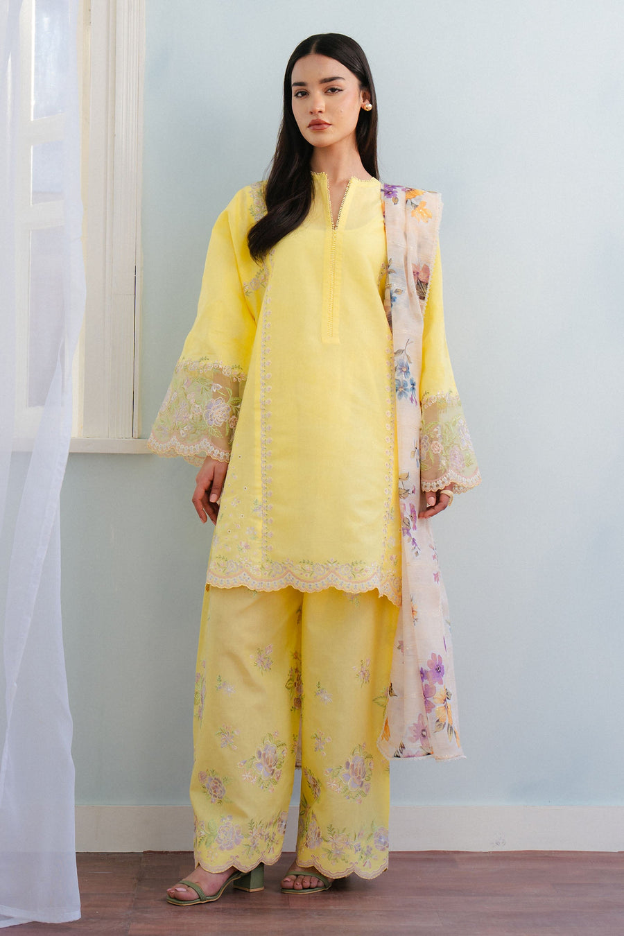 Coco by Zara Shahjahan Embroidered Lawn Unstitched 3Pc Suit D-08A MEADOW