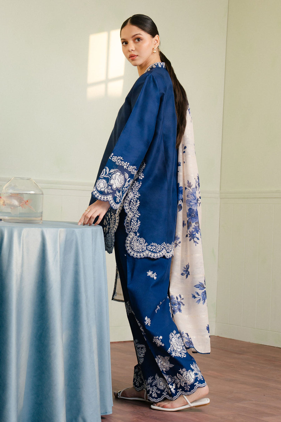 Coco by Zara Shahjahan Embroidered Lawn Unstitched 3Pc Suit D-08B MEADOW