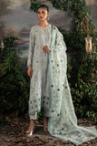 Cross Stitch Luxe Atelier Unstitched Silk 3Pc Suit - MEDALLION TEAL