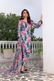 Feathers Premium Printed Lawn Unstitched 3Pc Suit MEDORA-FT141