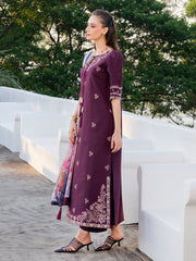 Dareen by IZEL Embroidered Luxury Lawn Unstitched 3Pc Suit - Meerab