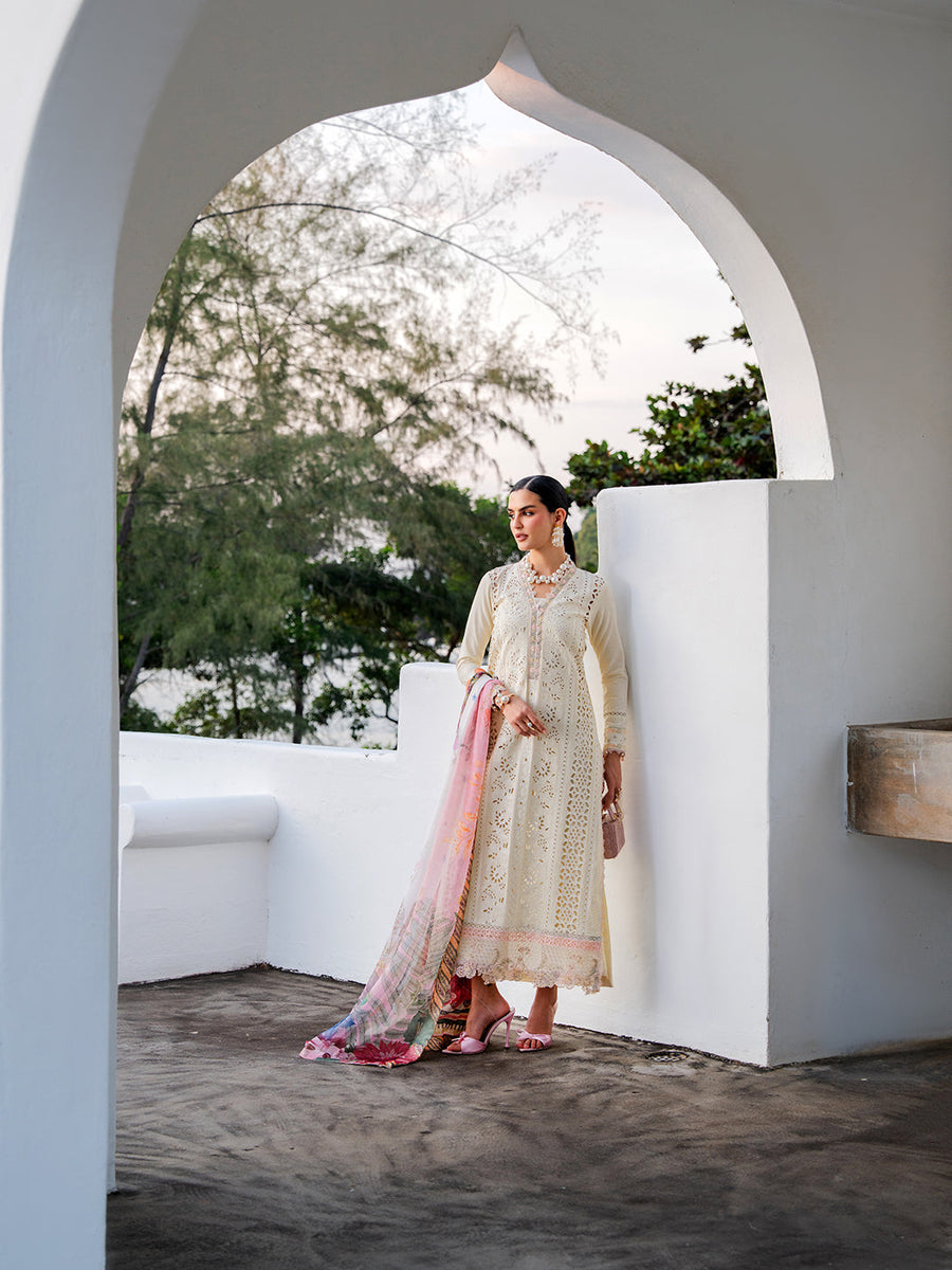 Dareen by IZEL Embroidered Luxury Lawn Unstitched 3Pc Suit - Mehmal