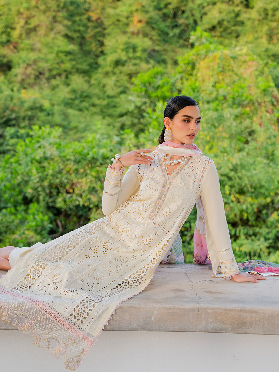 Dareen by IZEL Embroidered Luxury Lawn Unstitched 3Pc Suit - Mehmal