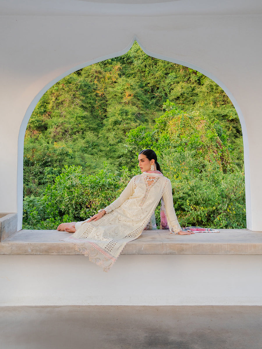 Dareen by IZEL Embroidered Luxury Lawn Unstitched 3Pc Suit - Mehmal