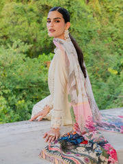Dareen by IZEL Embroidered Luxury Lawn Unstitched 3Pc Suit - Mehmal