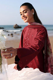Seran Afsanah Embroidered Lawn Unstitched 3Pc Suit D-02 MEHRU