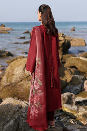Seran Afsanah Embroidered Lawn Unstitched 3Pc Suit D-02 MEHRU