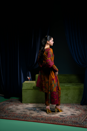 Feathers Digital Printed Dhanak Unstitched 3Pc Suit MEHRUNISA-FT418