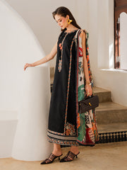 Dareen by IZEL Embroidered Luxury Lawn Unstitched 3Pc Suit - Mehvar