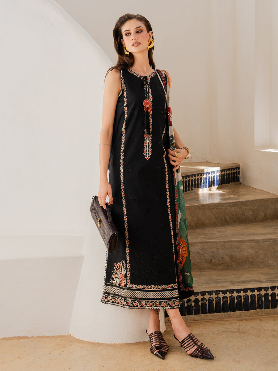 Dareen by IZEL Embroidered Luxury Lawn Unstitched 3Pc Suit - Mehvar