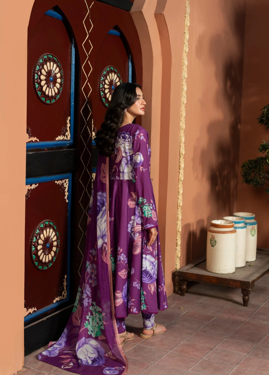 Feathers Dusky Delights Unstitched Digital Printed Lawn 3Pc Suit MEHZAL-FT464