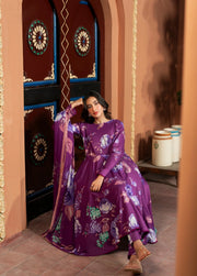 Feathers Dusky Delights Unstitched Digital Printed Lawn 3Pc Suit MEHZAL-FT464
