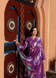 Feathers Dusky Delights Unstitched Digital Printed Lawn 3Pc Suit MEHZAL-FT464